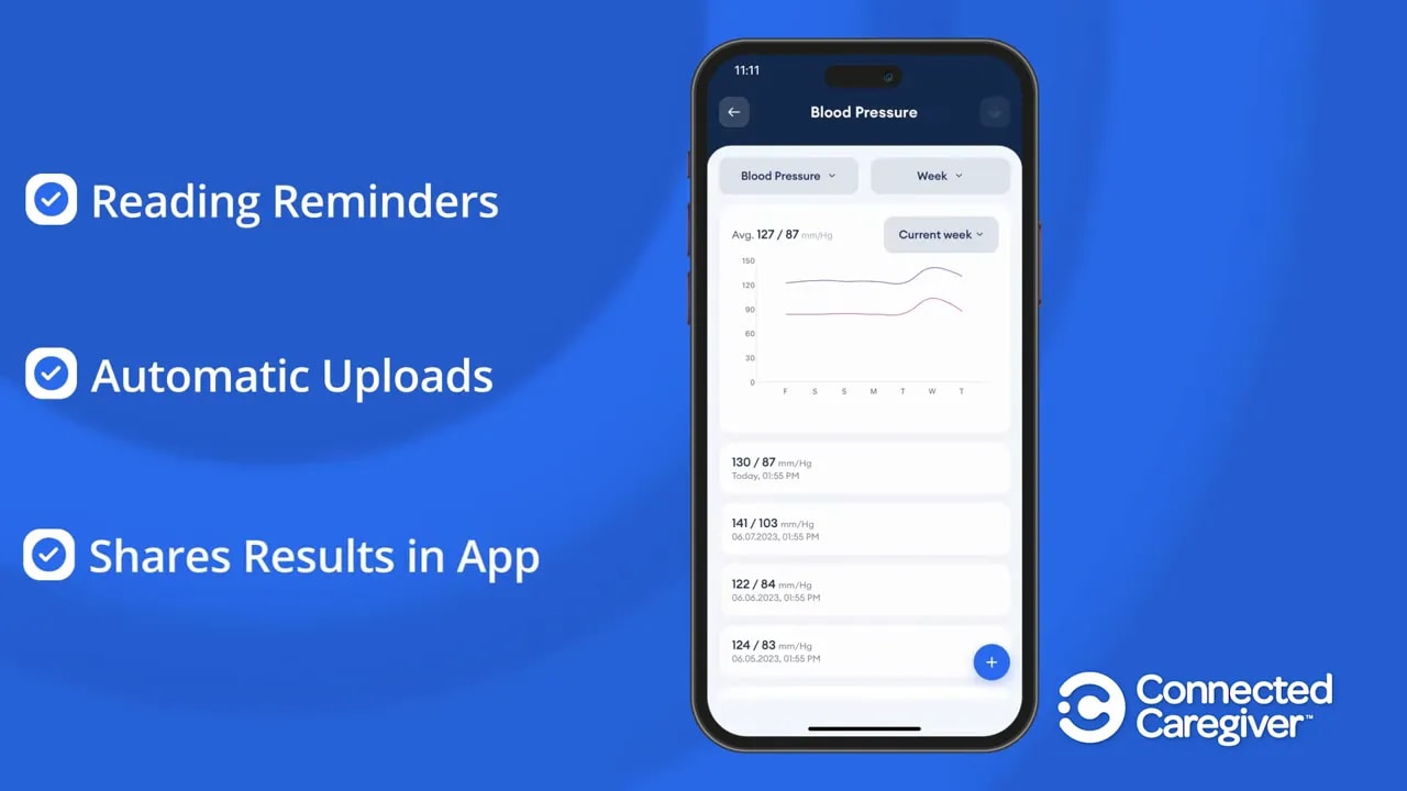 Phone screen with reading history and side text listing reading reminders, automatic uploads, and shares results in app